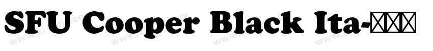 SFU Cooper Black Ita字体转换